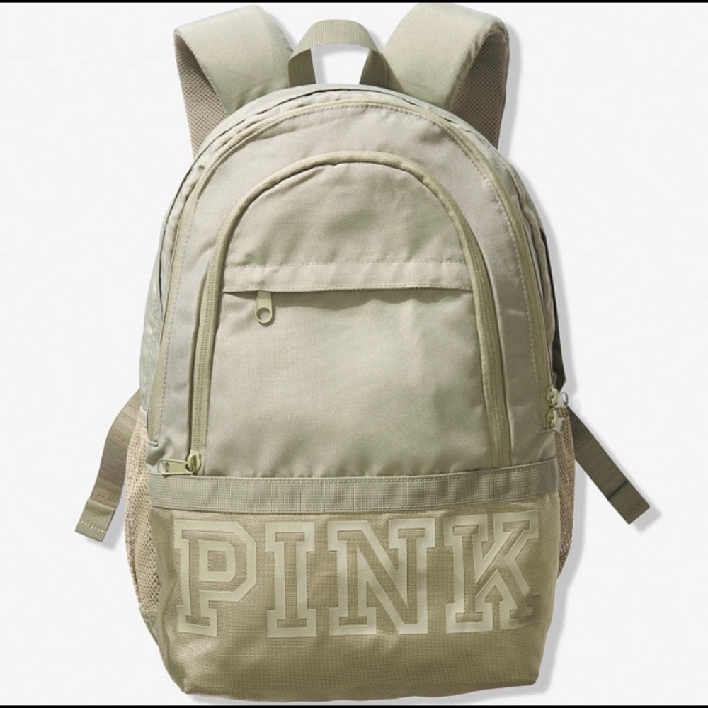 NWT VS PINK Olive Green Backpack